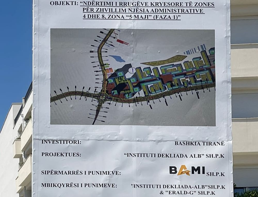 Ndertimi i rrugeve kryesore te zones per zhvillim njesia administrative 4 dhe 8, zona 5 Maji